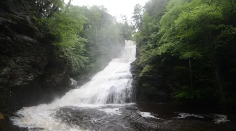 Dingmans Falls, Delaware Water Gap NRA, Pennsylvania. 1080/30 35s Stock Footage 39963197