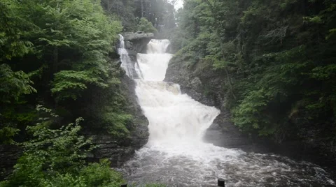 Dingmans Falls, Delaware Water Gap NRA, Pennsylvania. 1080/30 35s Stock Footage 39963198