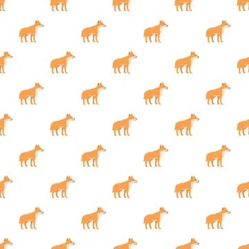 Dingo pattern seamless repeating wildlife background Stock Illustration