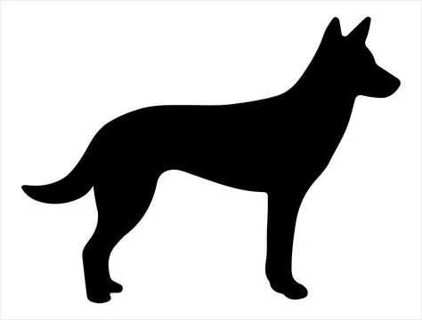Dingo silhouette vector art Stock Illustration