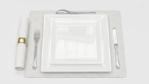 Dining and catering seting Stockillustratie