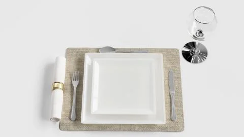 Dining and catering seting Stockillustratie