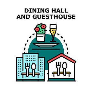 Dining and guesthouse services concept developing industry Stock Illustration