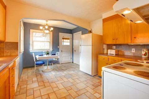 Dining and kitchen room interior Stock Photos