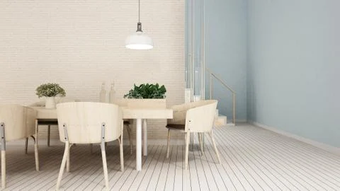 Dining area in apartment or condominium - 3D Rendering Stock Illustration