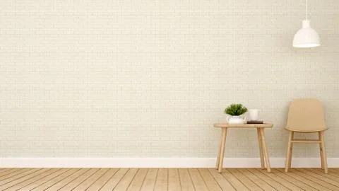 Dining area in coffee shop - 3D Rendering Stock Illustration