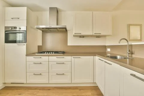 Dining area of contemporary kitchen Stock Photos