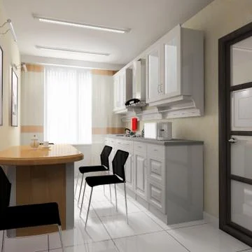 Dining area in a modern office Stock Illustration