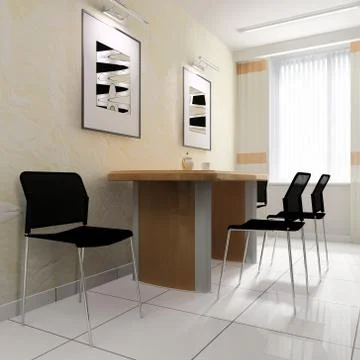 Dining area in a modern office Stock Illustration