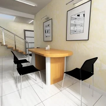 Dining area in a modern office Stock Illustration