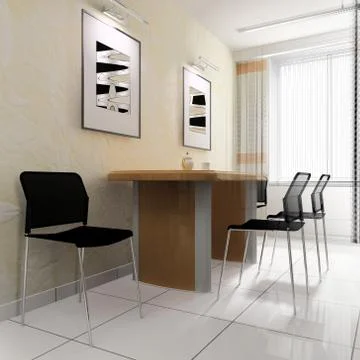 Dining area in a modern office Stock Illustration