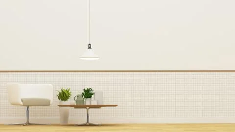 Dining area in restaurant or cafe - 3D Rendering Stock Illustration