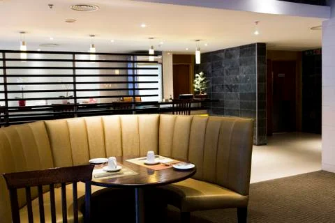 Dining booth in a restaurant Stock Photos