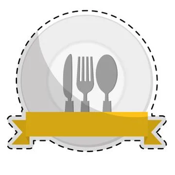 Dining cutlery icon image Stock Illustration