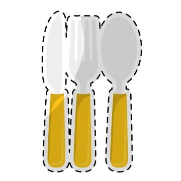 Dining cutlery icon image Stock Illustration