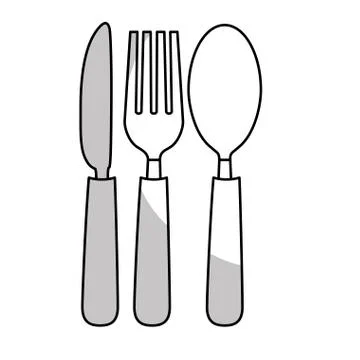 Dining cutlery icon image Stock Illustration