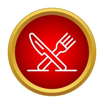 Dining cutlery icon representing restaurant and food service Stock Illustration
