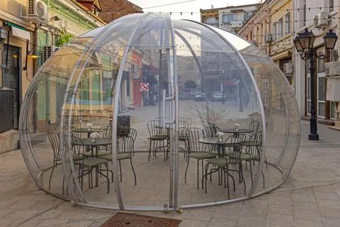 Dining Dome Igloo Foto stock