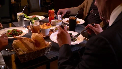 Dining Experience with Friends Video stock 318310123