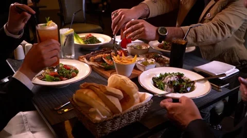 Dining Experience with Friends Stock Footage 318310128