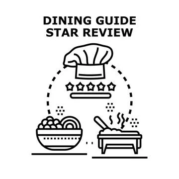 Dining guide star review concept vector illustration Stock Illustration