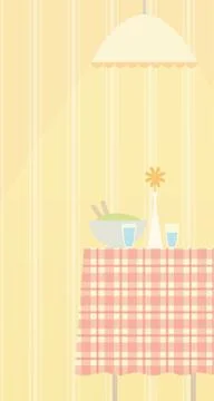 Dining interior Illustrazione stock