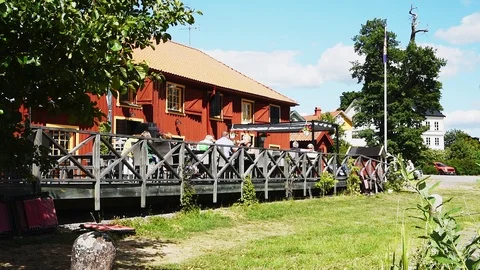 Dining at Kanalmagasinet Stock Footage 94507823