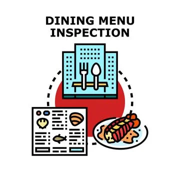 Dining menu inspection concept vector illustration Stock Illustration