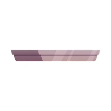 Dining or restaurant kitchen stainless table top vector flat illustration, steel Illustrazione stock