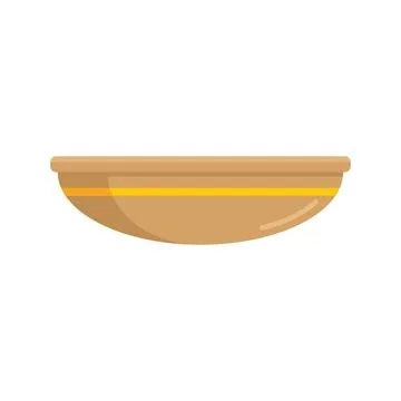 Dining plate icon flat vector. Lunch plate Stock Illustration