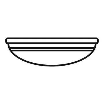 Dining plate icon outline vector. Lunch plate Stock Illustration