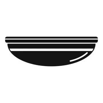 Dining plate icon simple vector. Lunch plate Illustrazione stock