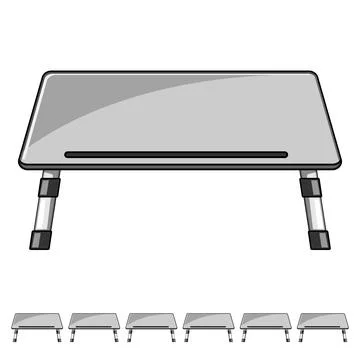Dining portable lap desk cartoon vector graphic Stock Illustration