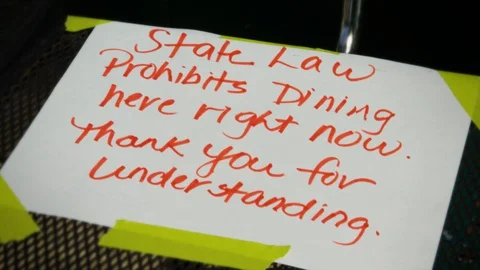 Dining Prohibited Stock-Footage 130036673