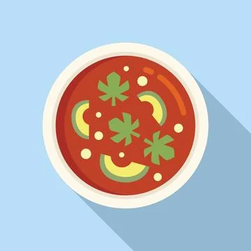Dining repast cook cream icon flat vector. Savory repast Ilustração Stock