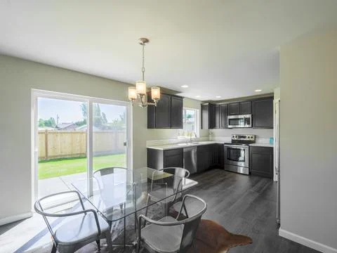 Dining room and kitchen Foto stock