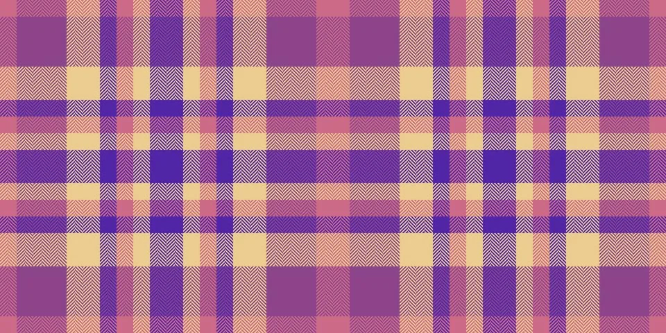 Dining room check textile texture, ribbon seamless plaid pattern. Multicult.. Stock Illustration