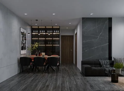 Dining Room Creating the Perfect Modern Dining Space Tips and Tricks Illustrazione stock