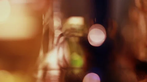 Dining room in a elegant restaurant hotel, glass Video stock 43048629