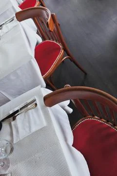 The dining room is empty Stock Photos