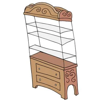 Dining room hutch Stock Illustration