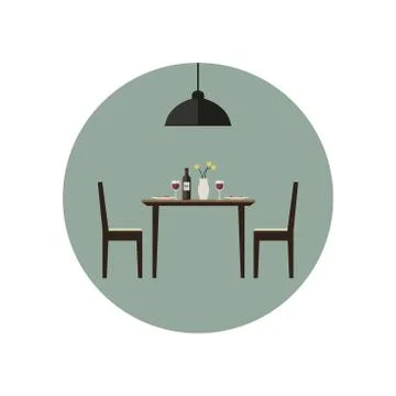 Dining room icon. Stock Illustration