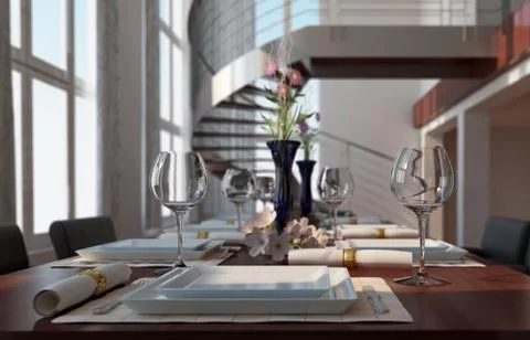 Dining room Stock Illustration