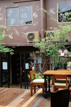 Dining room interior design and restaurant decoration of restaurant and cafe Foto stock