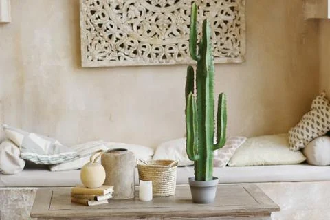 Dining room interior designed in oriental east style Stock-Fotos