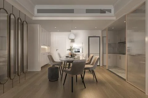 Dining room Interior Ideas From Classic Elegance to Contemporary Chic Illustrazione stock