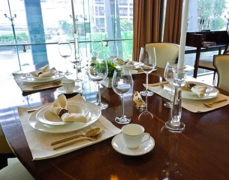 Dining room interior Stock Photos