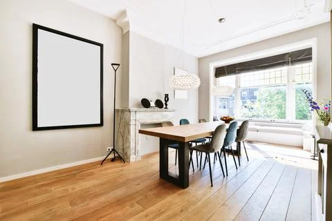 Dining room interior Stock Photos