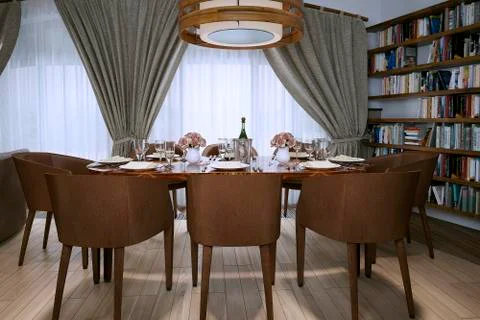 Dining room loft style Stock Illustration