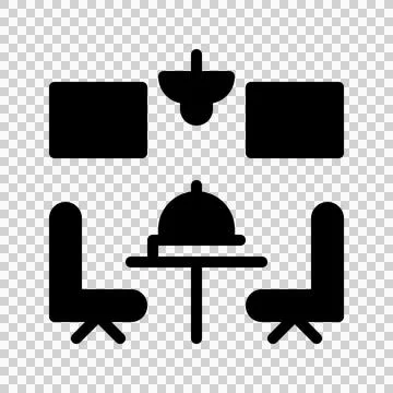 Dining room solid icon. hotel restaurant symbols icons graphic design.  Stock Illustration